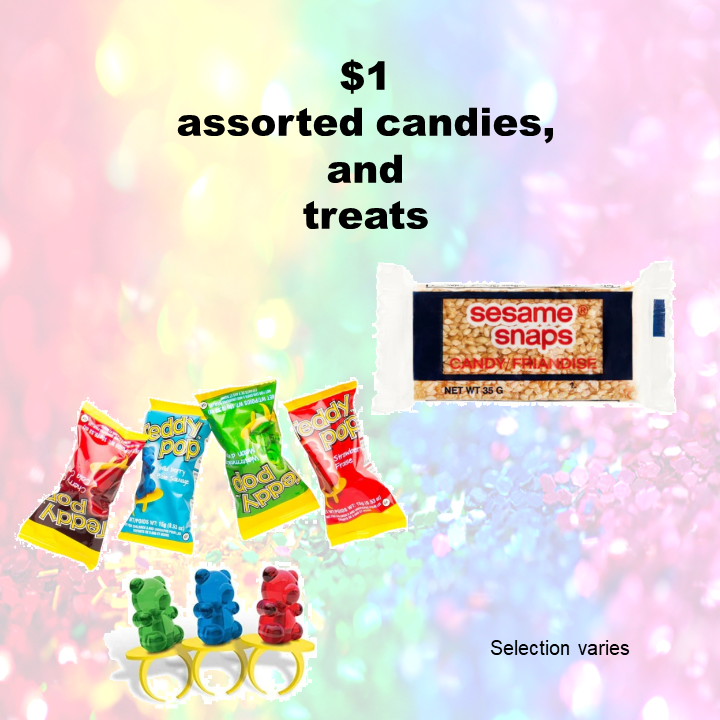 Assorted $1 candies and treats